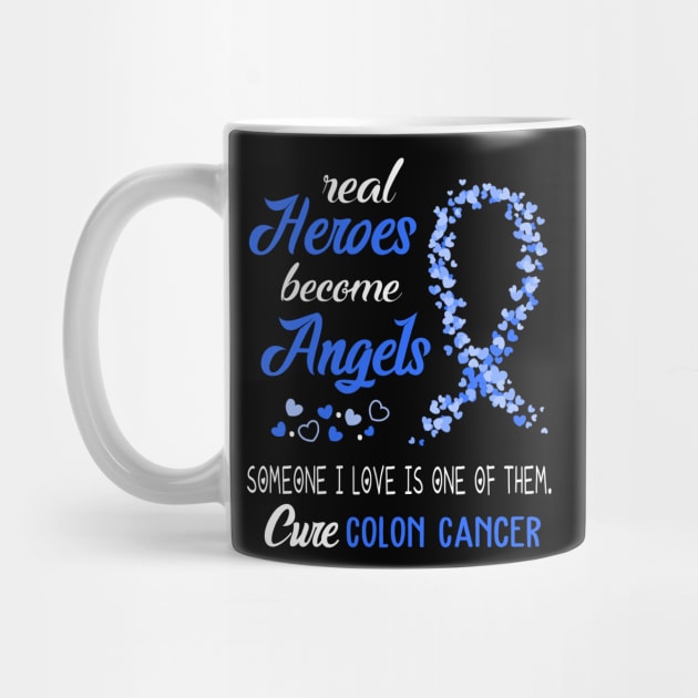 Real Heroes Become Angles Colon Cancer Awareness Support Colon Cancer Warrior Gifts by ThePassion99